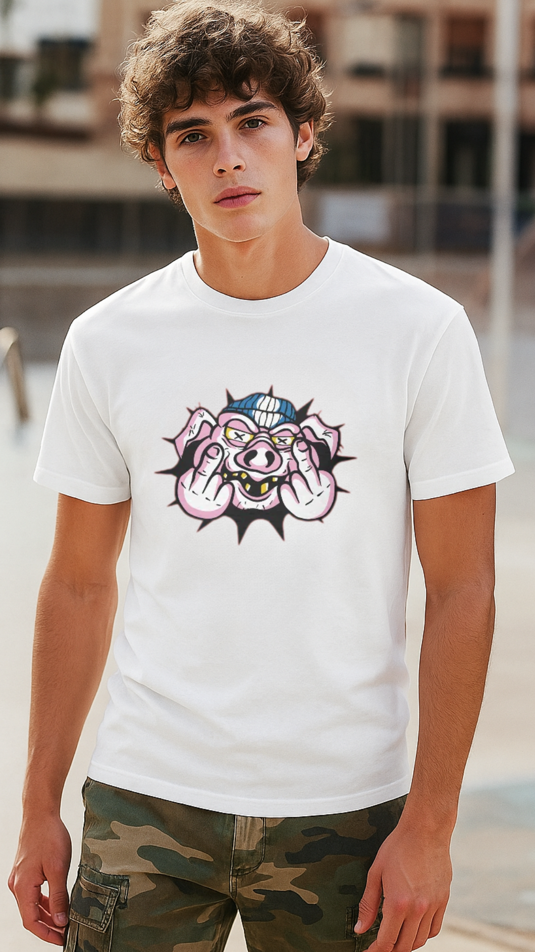 Men's Pig Dude Streetwear Classic Fit T-shirt