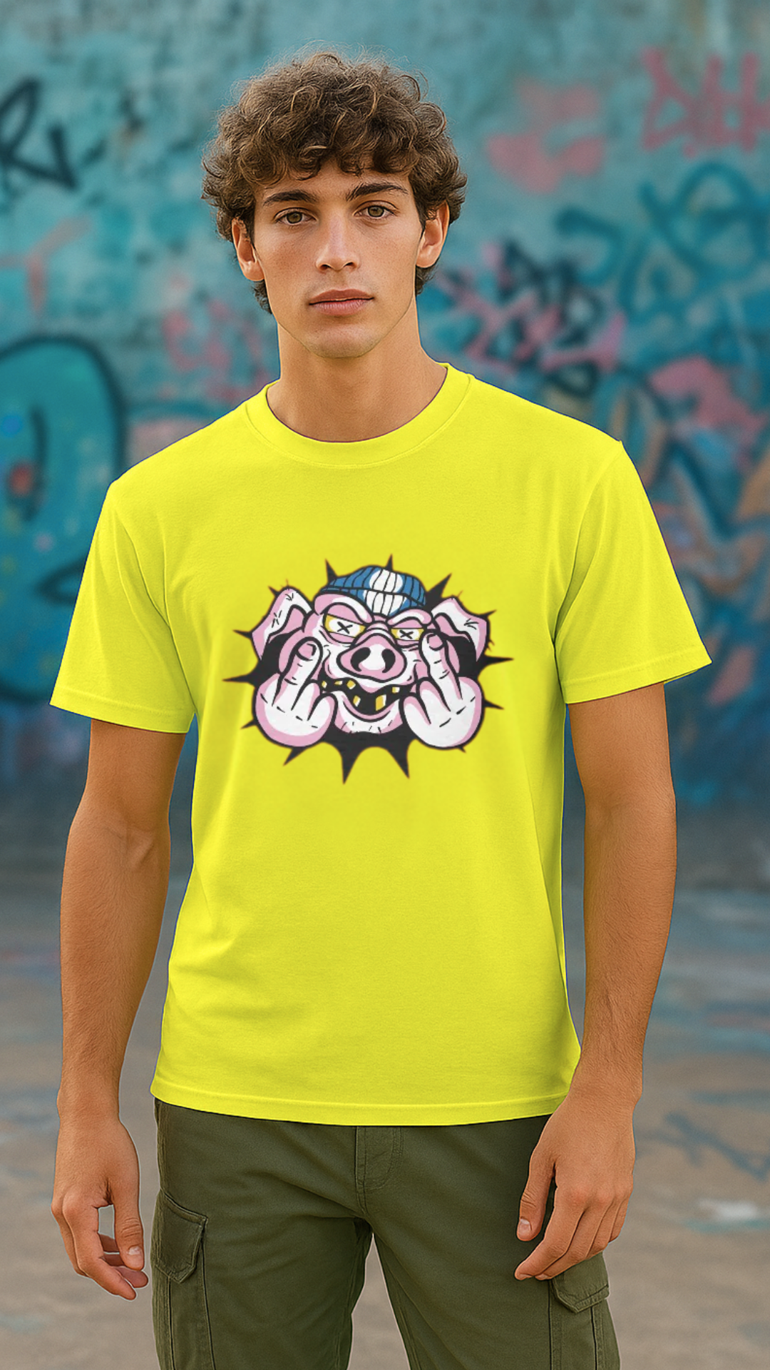 Men's Pig Dude Streetwear Classic Fit T-shirt
