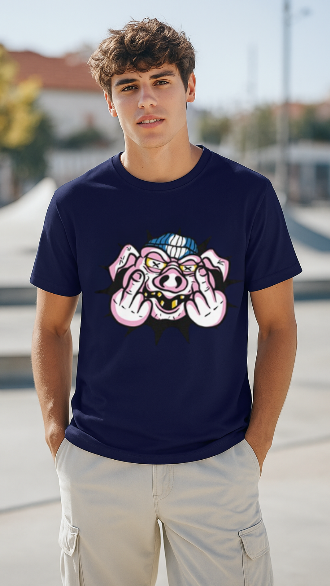 Men's Pig Dude Streetwear Classic Fit T-shirt