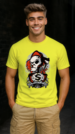 Men's Drip Skull Streetwear Classic Fit T-shirt