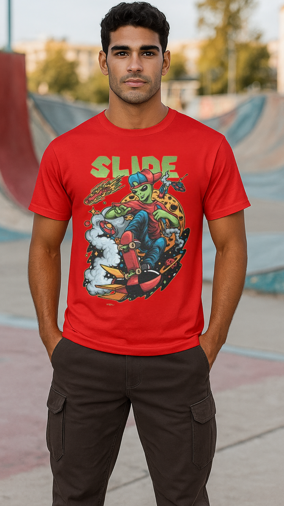 Men's Slide Streetwear Classic Fit T-shirt