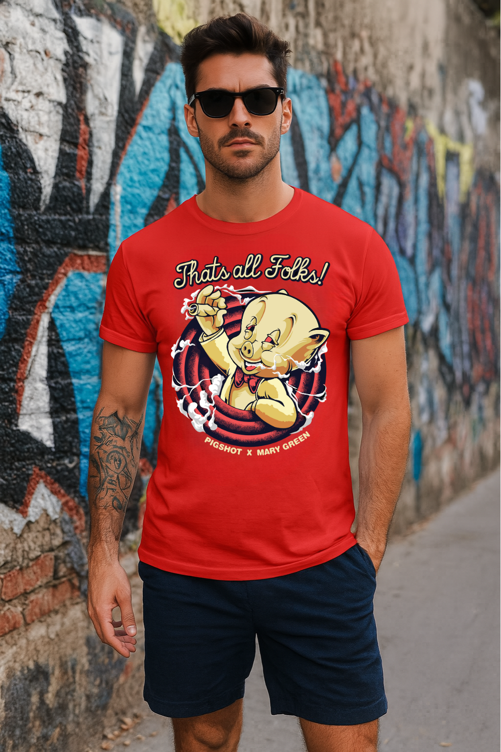 Men's That's All Folks Streetwear Classic Fit T-shirt