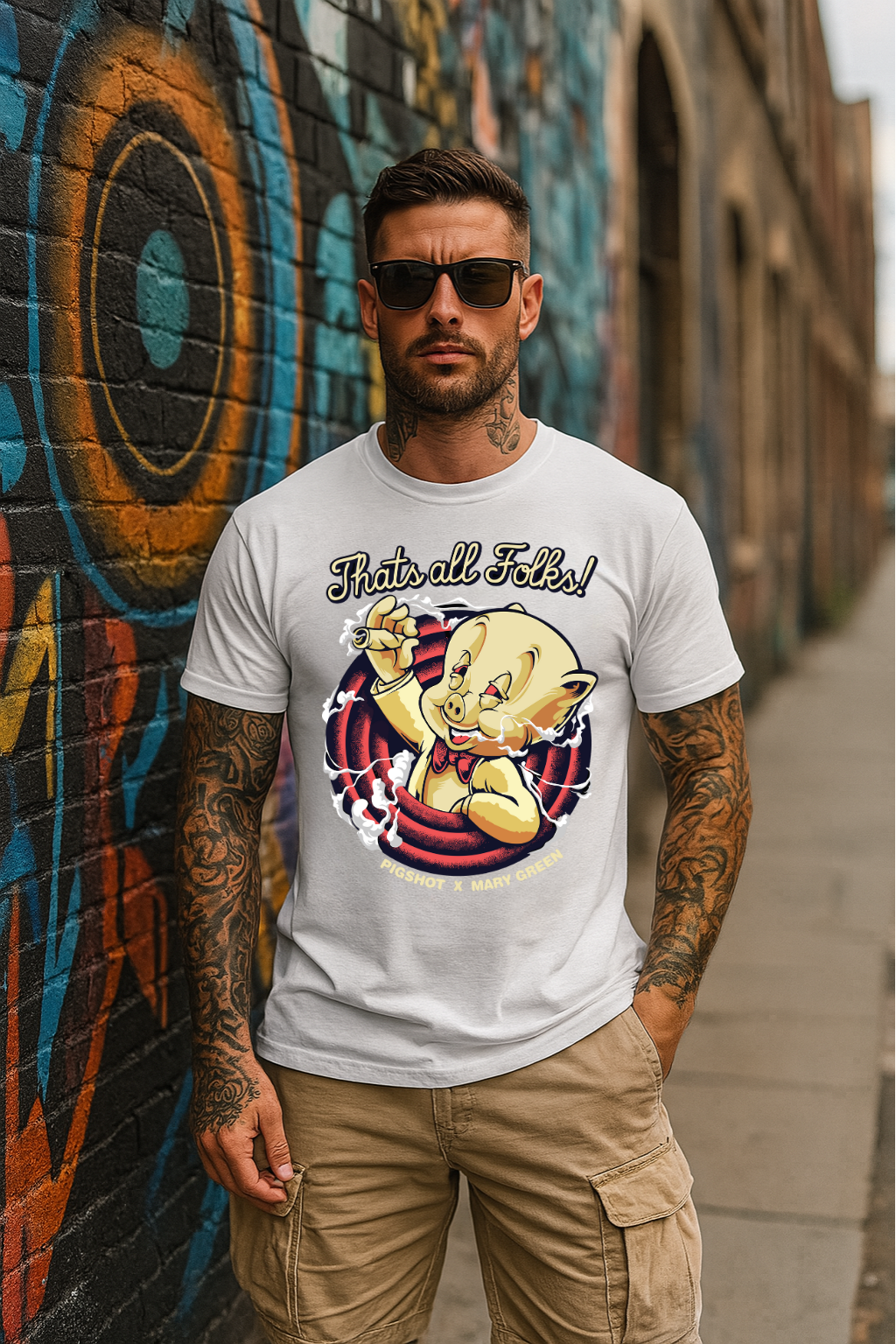 Men's That's All Folks Streetwear Classic Fit T-shirt