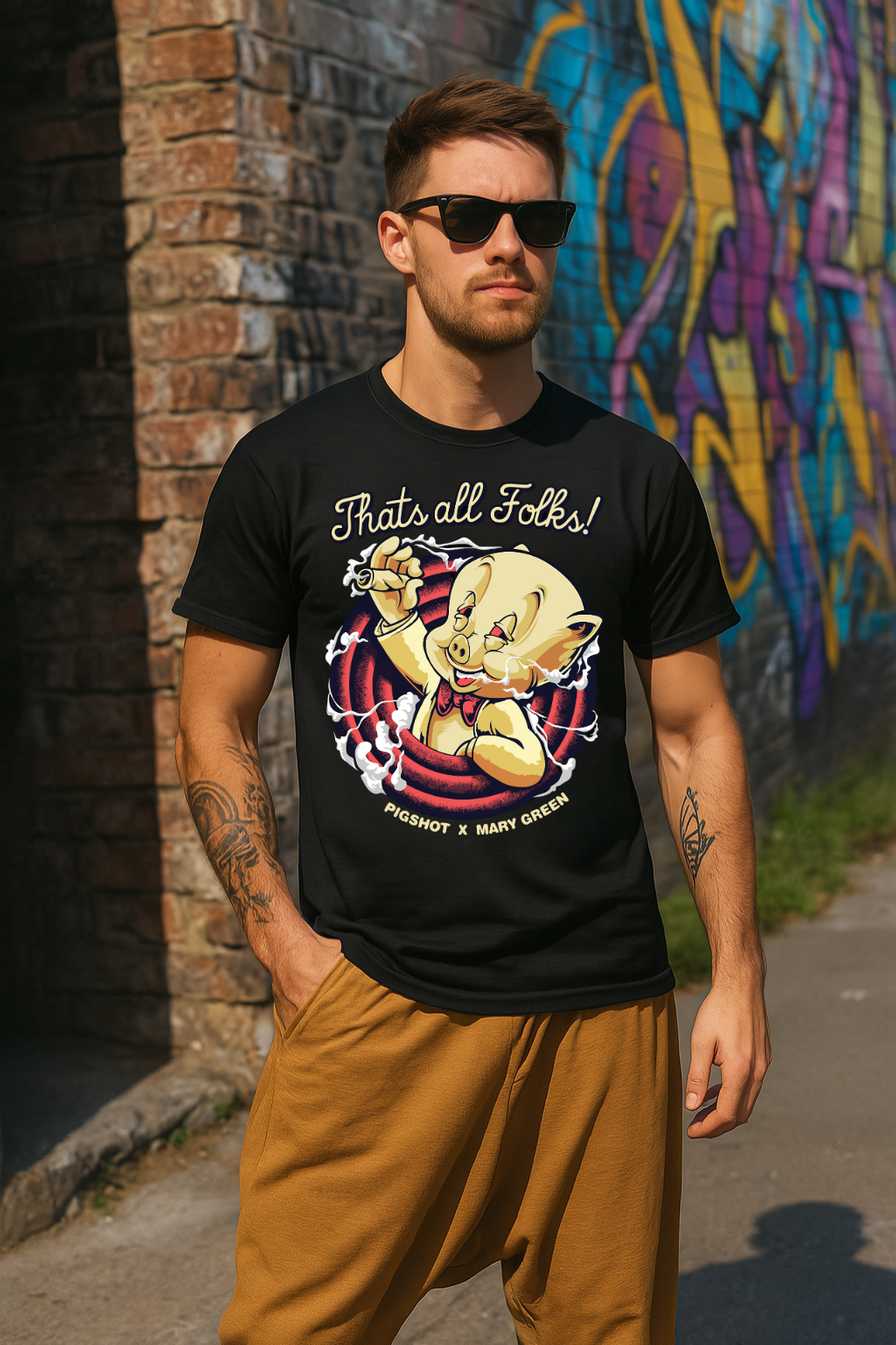 Men's That's All Folks Streetwear Classic Fit T-shirt