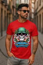 Men's Skull Rider Streetwear Classic Fit T-shirt