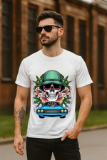 Men's Skull Rider Streetwear Classic Fit T-shirt