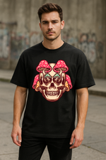 Men's Mushroom Skull Streetwear Classic Fit T-shirt