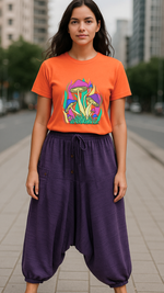 Women's Funky Mushroom Colony Acid & Punk Classic Fit T-shirt