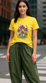 Women's Melting Mushroom Acid & Punk Classic Fit T-shirt