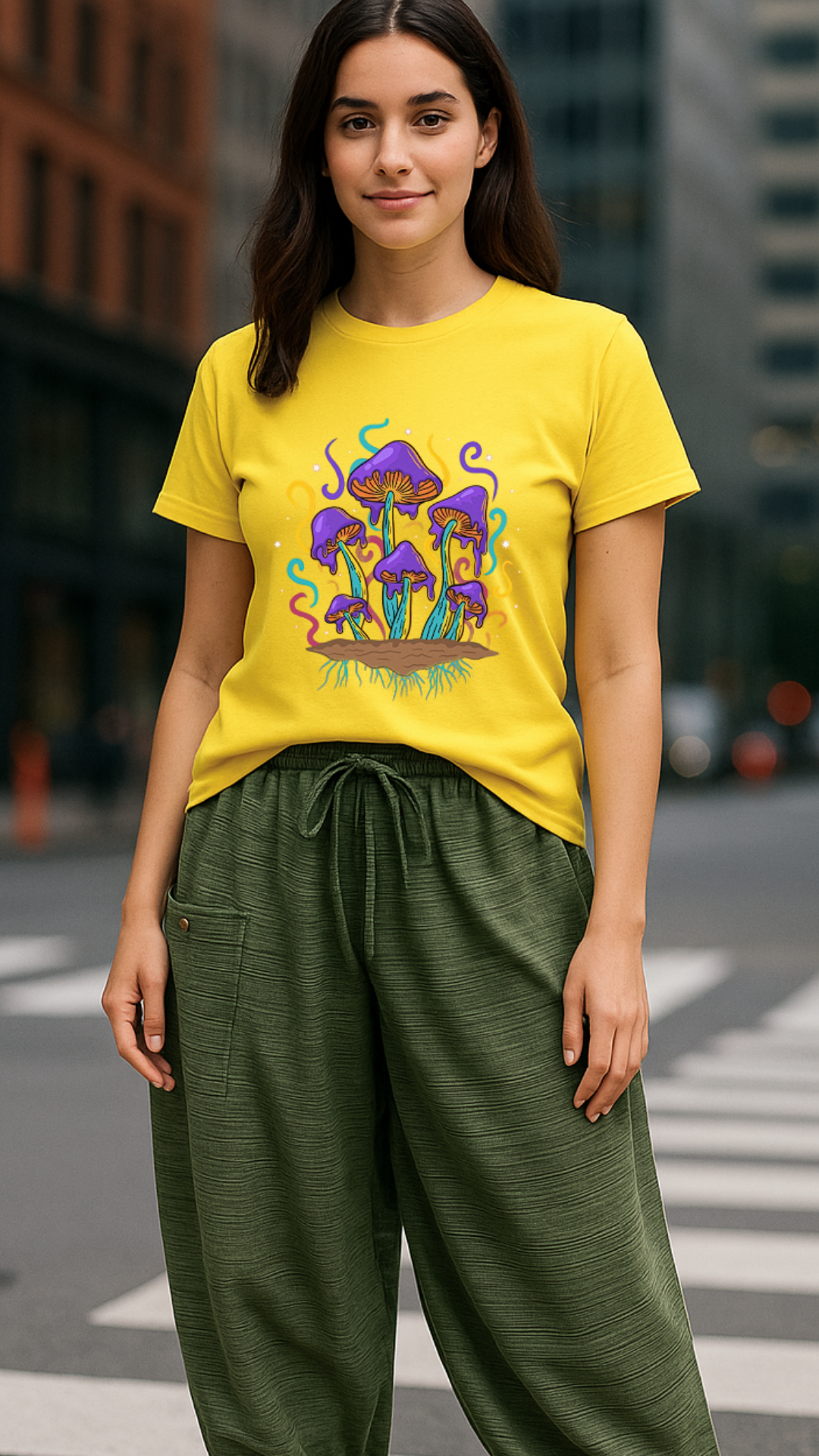 Women's Melting Mushroom Acid & Punk Classic Fit T-shirt