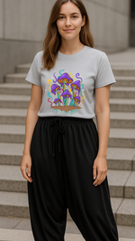 Women's Melting Mushroom Acid & Punk Classic Fit T-shirt