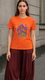 Women's Melting Mushroom Acid & Punk Classic Fit T-shirt