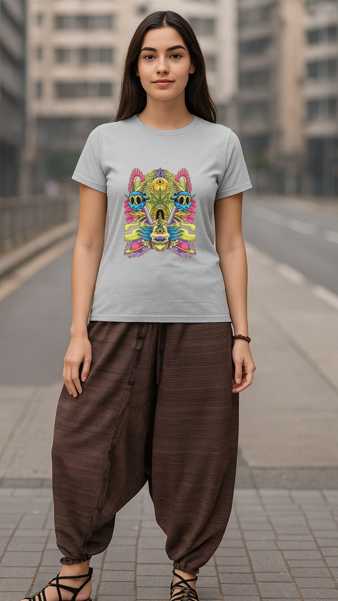Women's Multi Monster Acid & Punk Classic Fit T-shirt