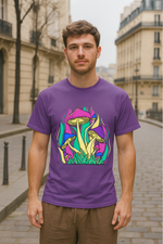 Men's Funky Mushroom Streetwear Classic Fit T-shirt