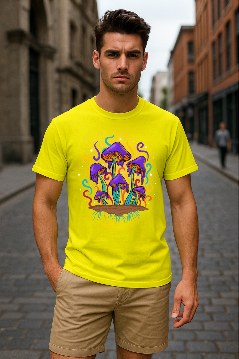 Men's Mushroom Biome Streetwear Classic Fit T-shirt