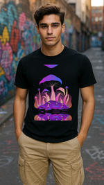 Men's Mushroom Space Streetwear Classic Fit T-shirt