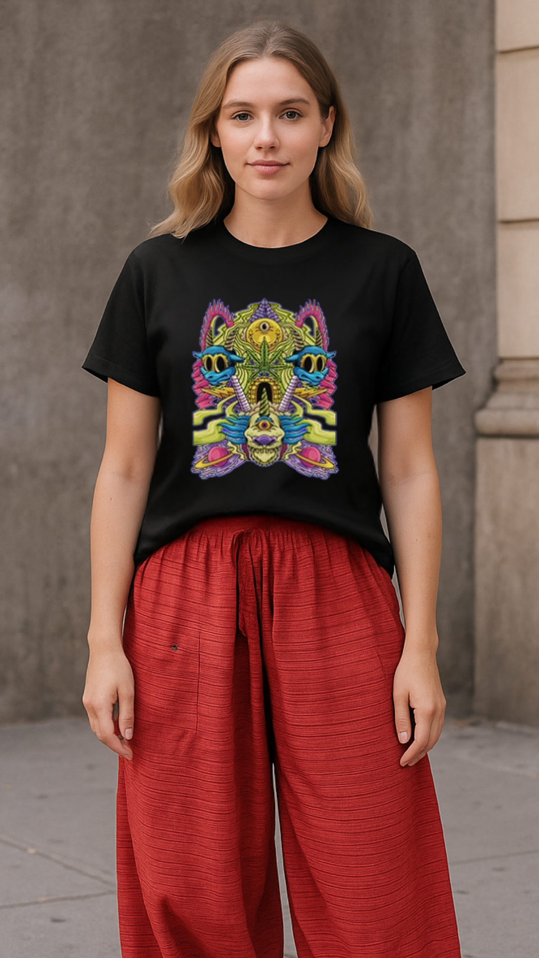 Women's Multi Monster Acid & Punk Classic Fit T-shirt