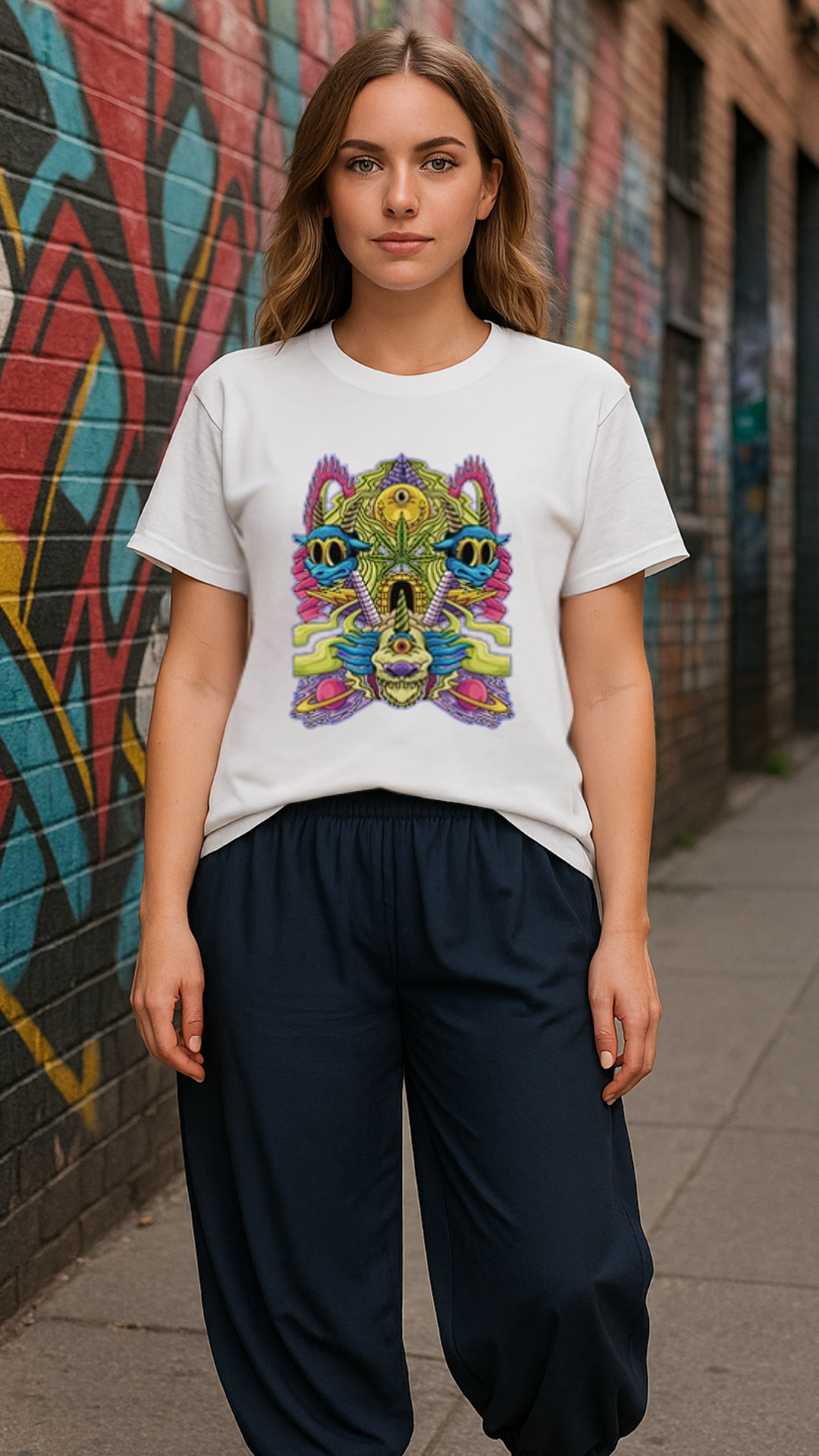 Women's Multi Monster Acid & Punk Classic Fit T-shirt