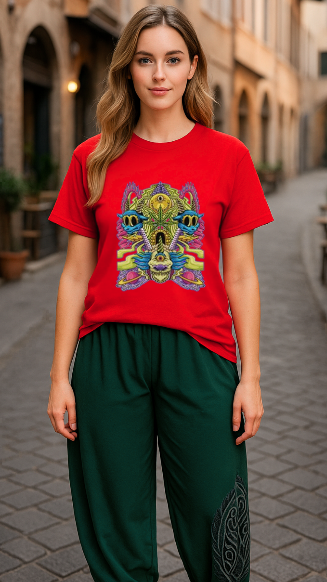 Women's Multi Monster Acid & Punk Classic Fit T-shirt