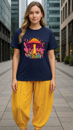 Women's Flaming Mushroom Acid & Punk Classic Fit T-shirt