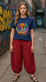Women's Happy Mushroom Acid & Punk Classic Fit T-shirt