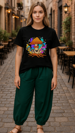 Women's Happy Mushroom Acid & Punk Classic Fit T-shirt