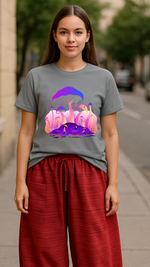 Women's Giant Mushroom Acid & Punk Classic Fit T-shirt