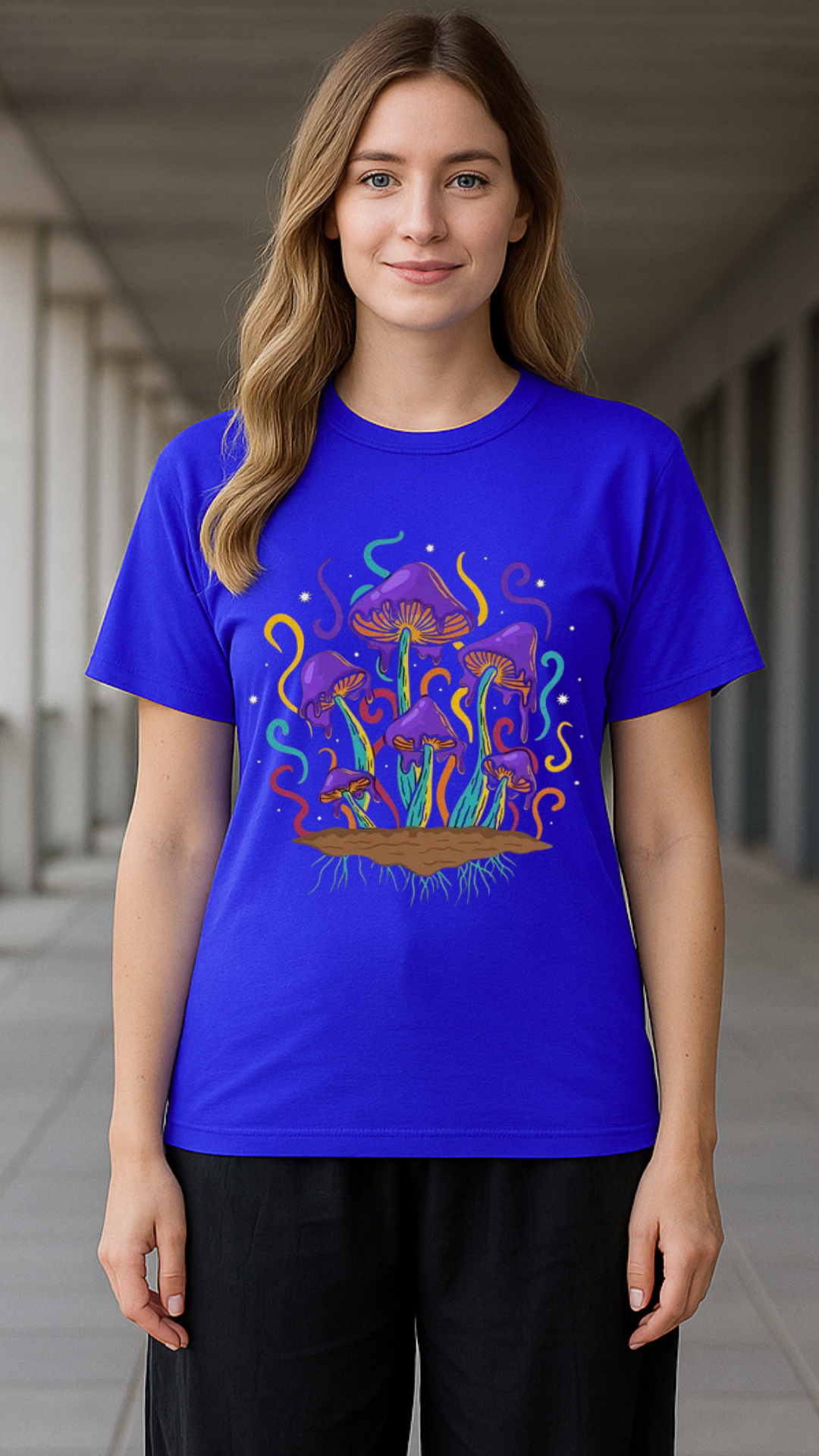 Women's Melting Mushroom Acid & Punk Classic Fit T-shirt
