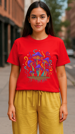 Women's Melting Mushroom Acid & Punk Classic Fit T-shirt
