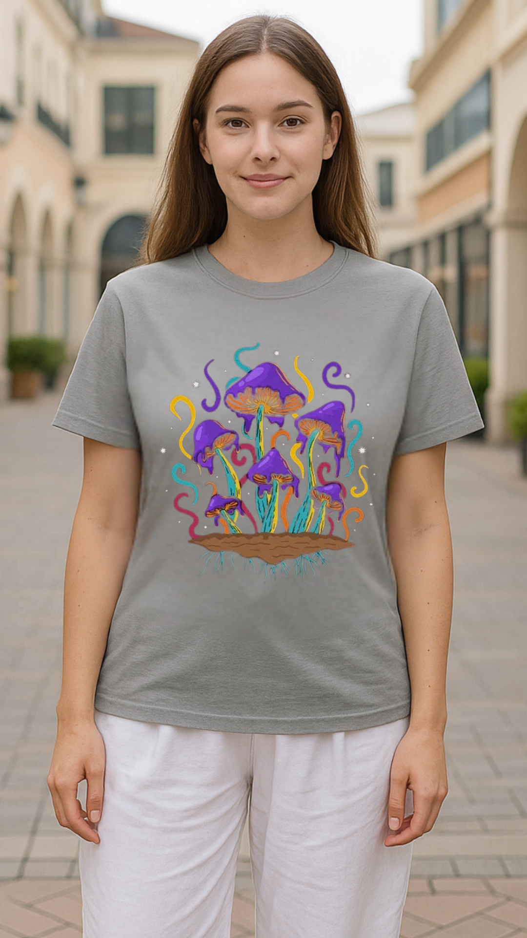 Women's Melting Mushroom Acid & Punk Classic Fit T-shirt