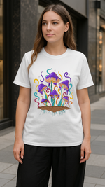Women's Melting Mushroom Acid & Punk Classic Fit T-shirt