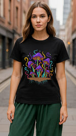 Women's Melting Mushroom Acid & Punk Classic Fit T-shirt