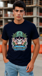 Men's Skull Rider Streetwear Classic Fit T-shirt