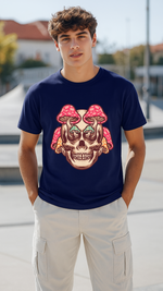 Men's Mushroom Skull Streetwear Classic Fit T-shirt
