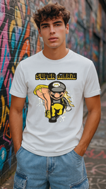 Men's Super Mario Carry Girl Streetwear Classic Fit T-shirt