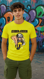 Men's Super Mario Carry Girl Streetwear Classic Fit T-shirt