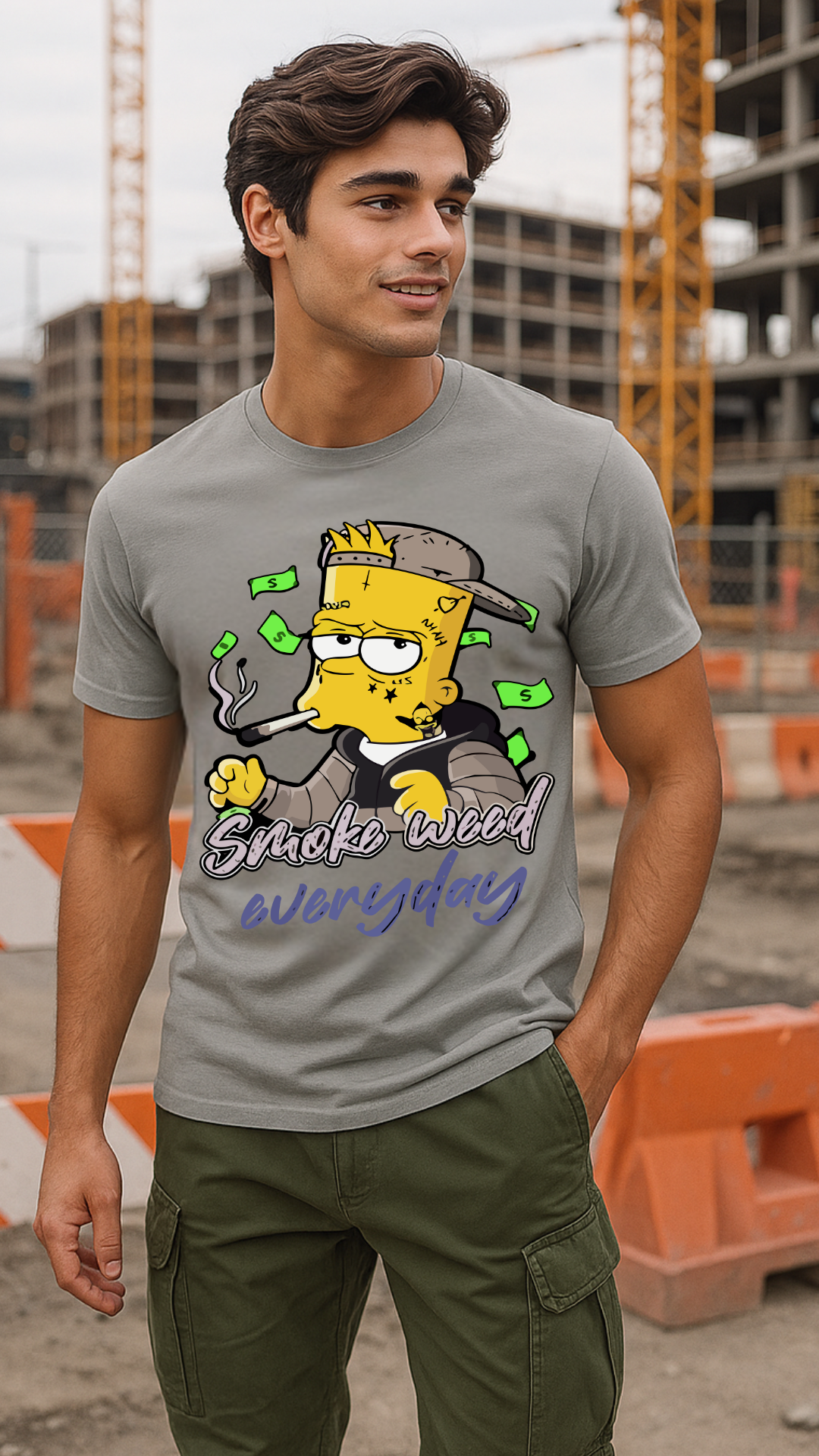 Men's Smoke Weed Everyday Streetwear Classic Fit T-shirt