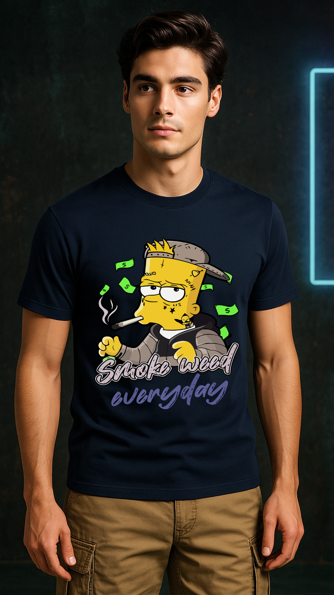 Men's Smoke Weed Everyday Streetwear Classic Fit T-shirt