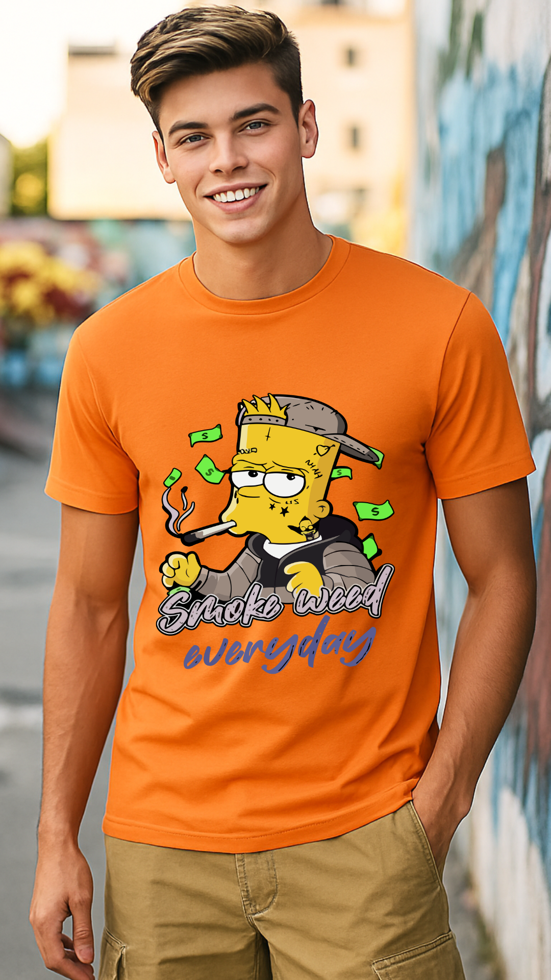 Men's Smoke Weed Everyday Streetwear Classic Fit T-shirt