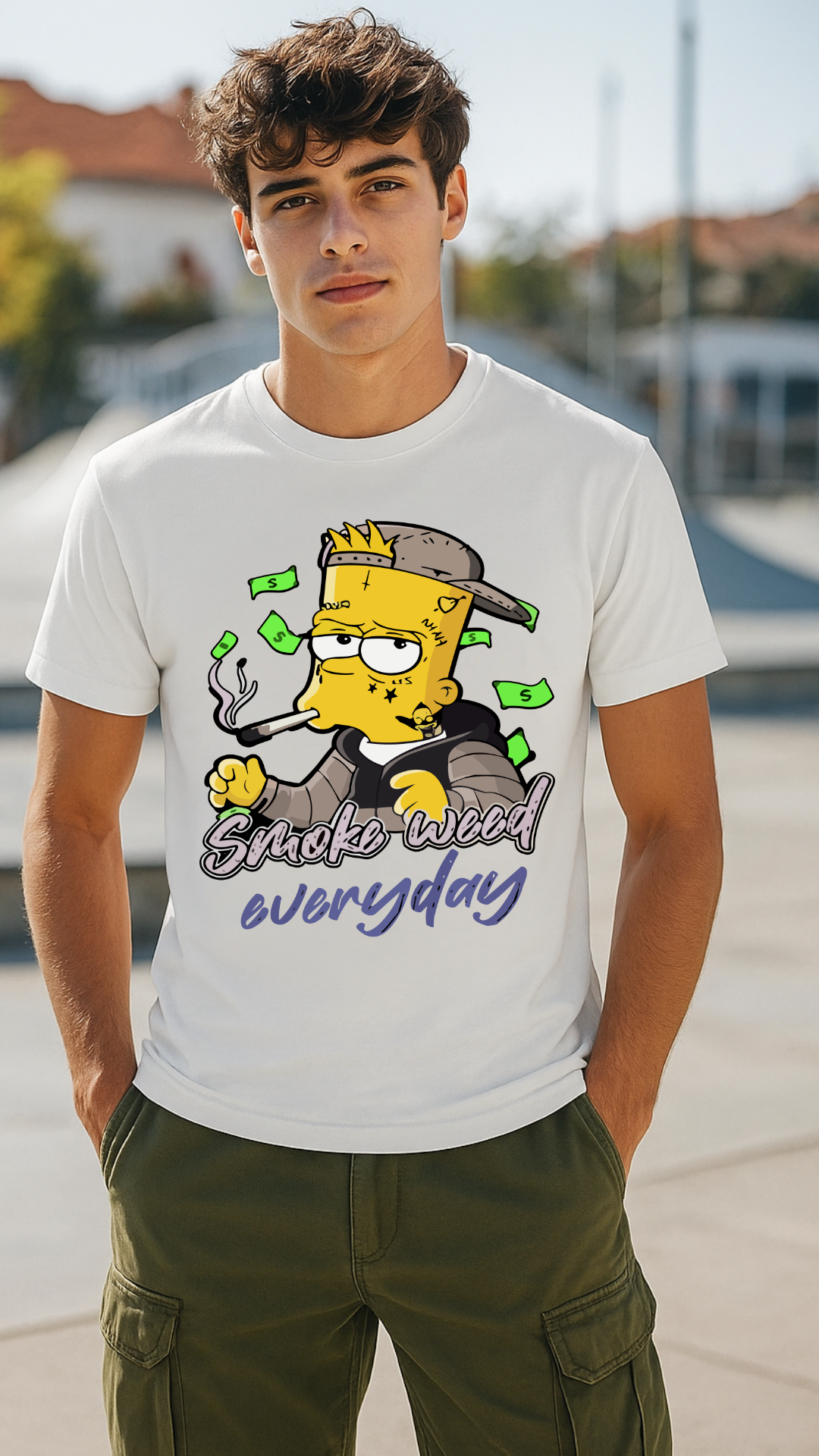 Men's Smoke Weed Everyday Streetwear Classic Fit T-shirt