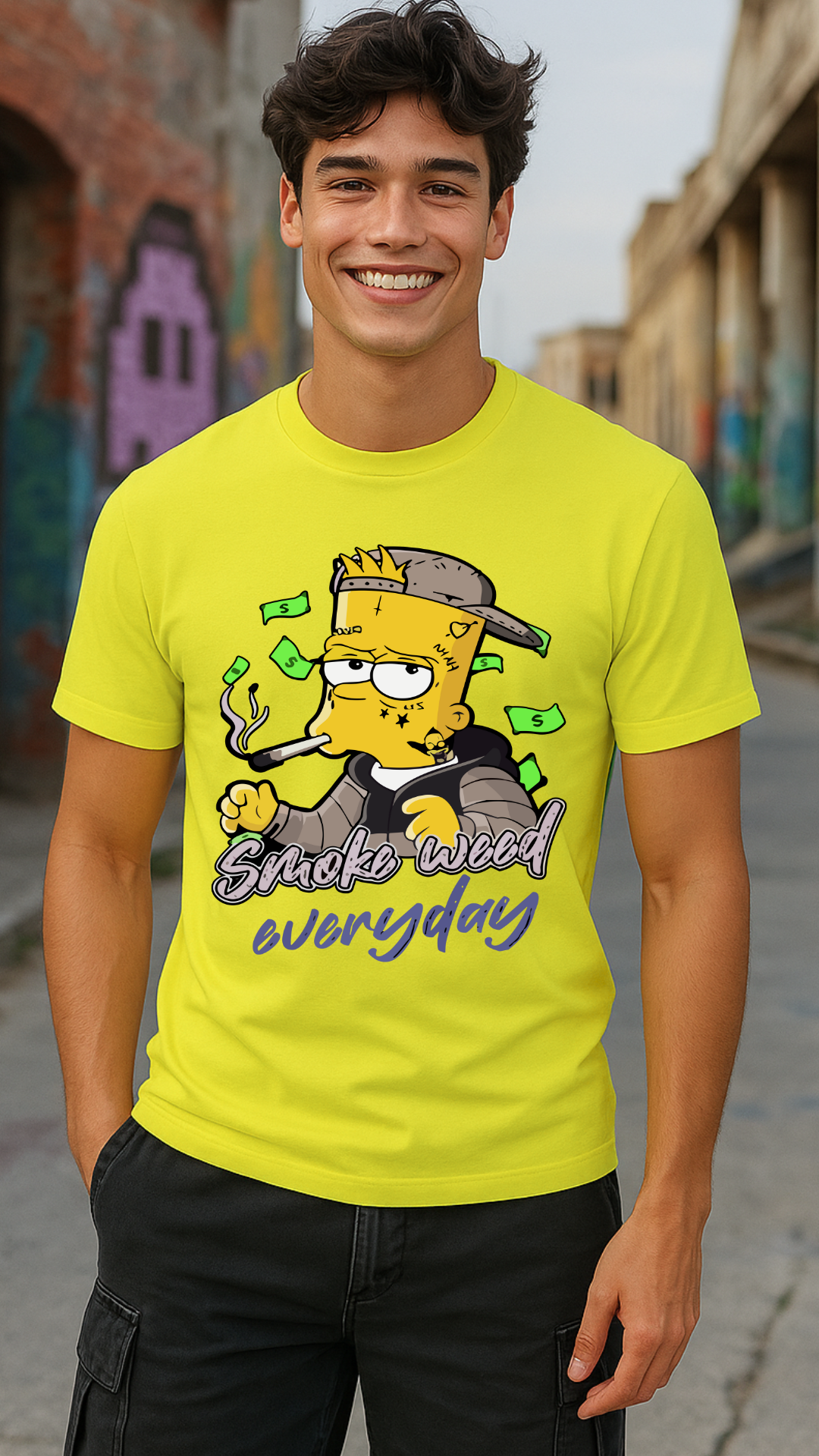 Men's Smoke Weed Everyday Streetwear Classic Fit T-shirt