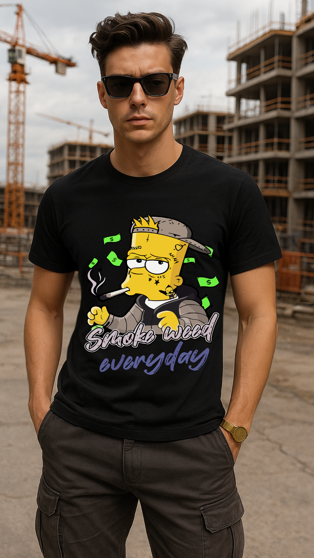Men's Smoke Weed Everyday Streetwear Classic Fit T-shirt