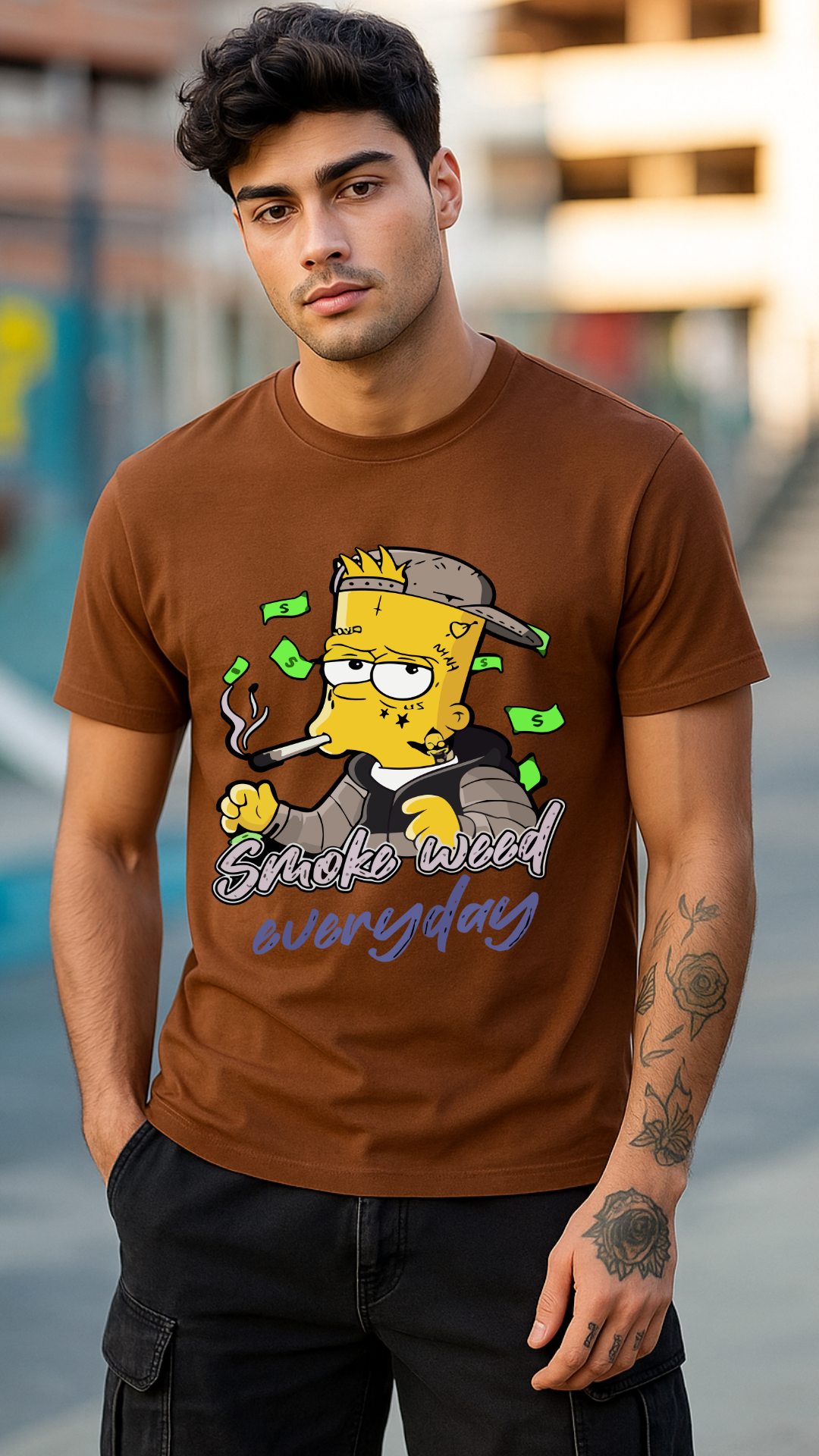 Men's Smoke Weed Everyday Streetwear Classic Fit T-shirt