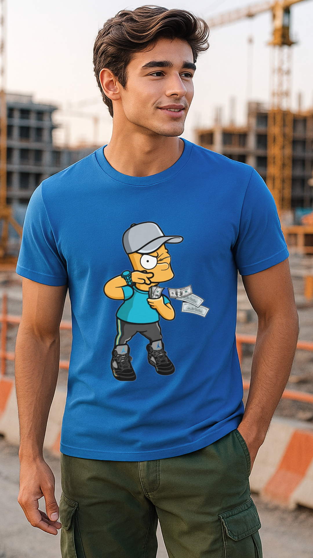 Men's Simpson Money Streetwear Classic Fit T-shirt