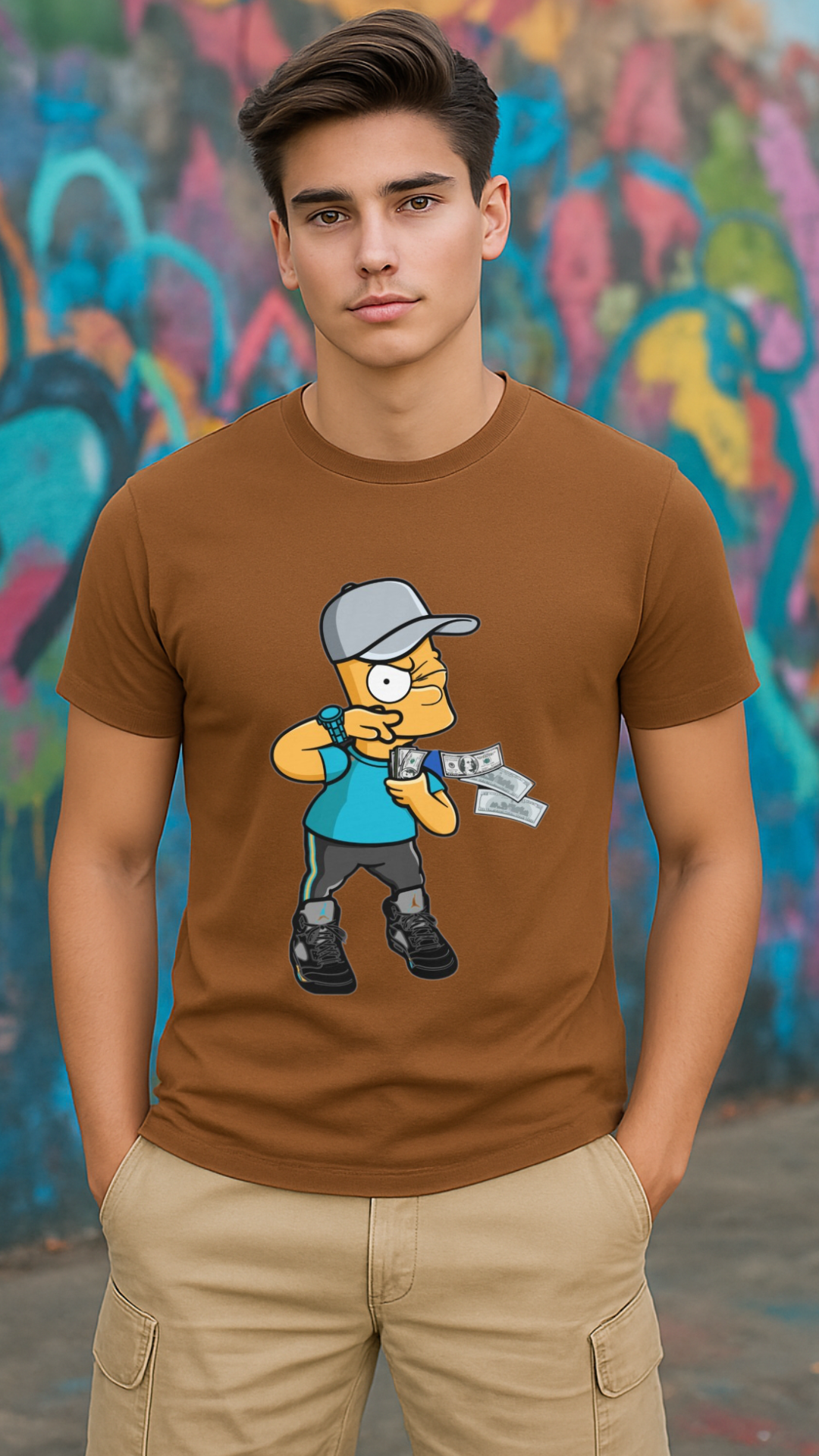 Men's Simpson Money Streetwear Classic Fit T-shirt
