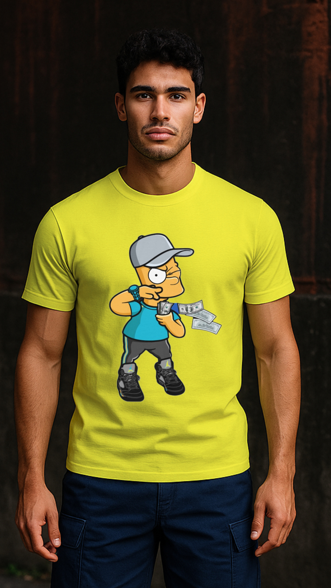 Men's Simpson Money Streetwear Classic Fit T-shirt