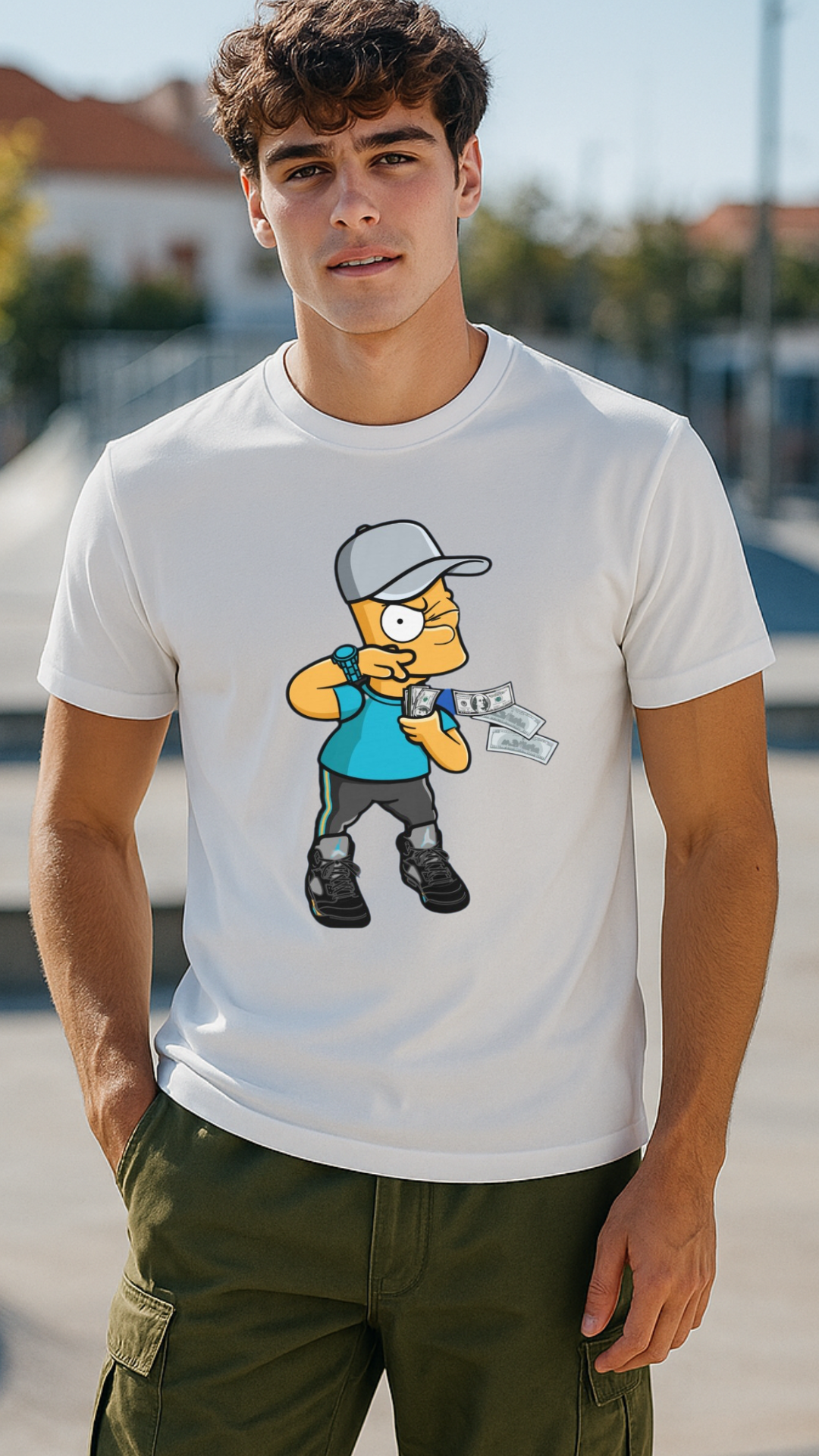 Men's Simpson Money Streetwear Classic Fit T-shirt