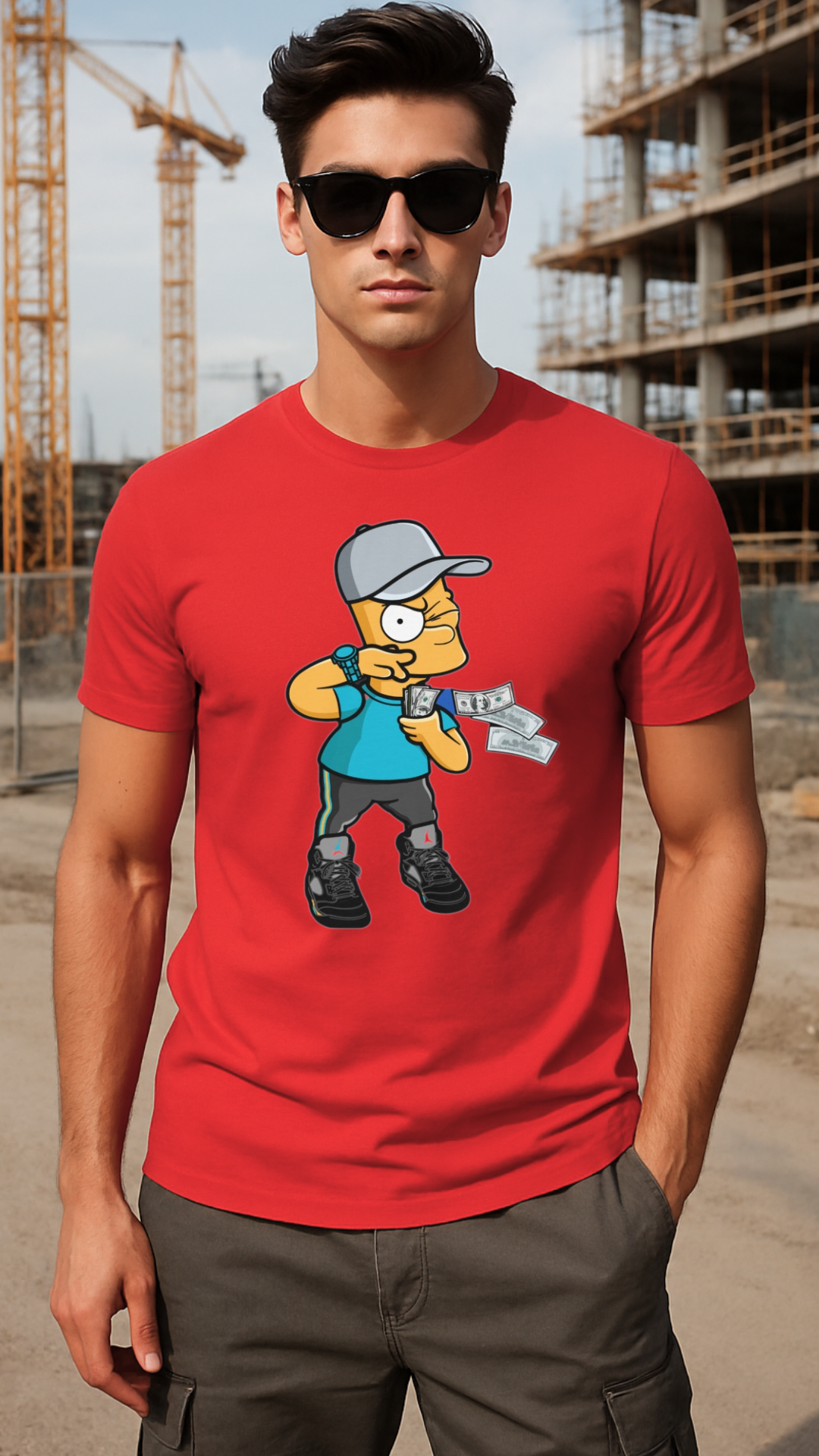 Men's Simpson Money Streetwear Classic Fit T-shirt