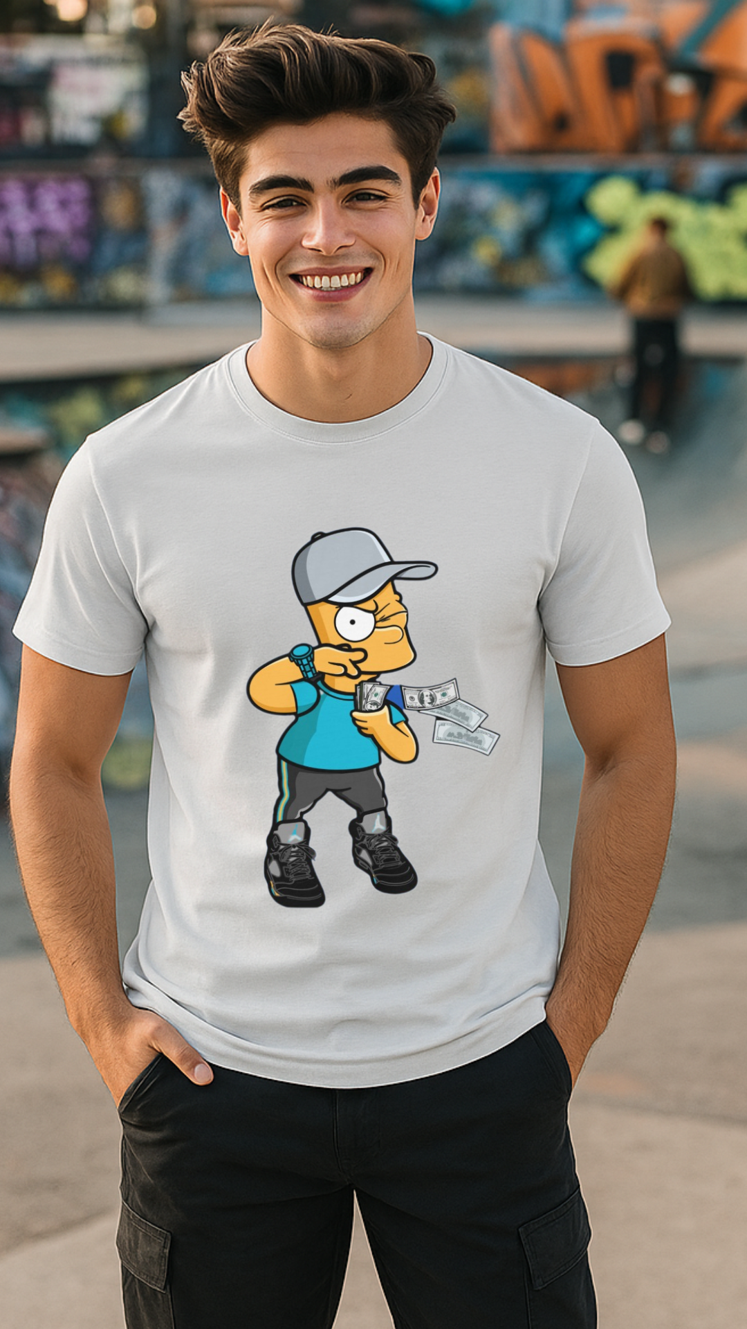Men's Simpson Money Streetwear Classic Fit T-shirt