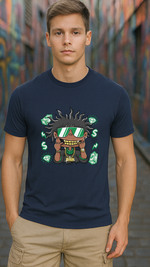 Men's Rich Black Guy Streetwear Classic Fit T-shirt